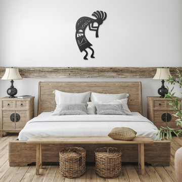 Kokopelli Metal Wall Art Sign – Rustic Southwest Deco