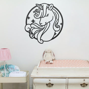Magical Unicorn Metal Wall Art