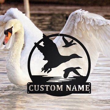Custom Metal Duck Sign, Farm Duck Metal Sign, Custom Indoor Outdoor Duck Farm Sign, Custom Fly Duck Sign, Home Decor