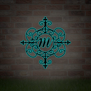 Custom Family Name Metal Sign, Initial Sign, Metal Monogram Sign, Door Hanger, Last Name Sign, Metal Decorative Wall Art,LED Sign