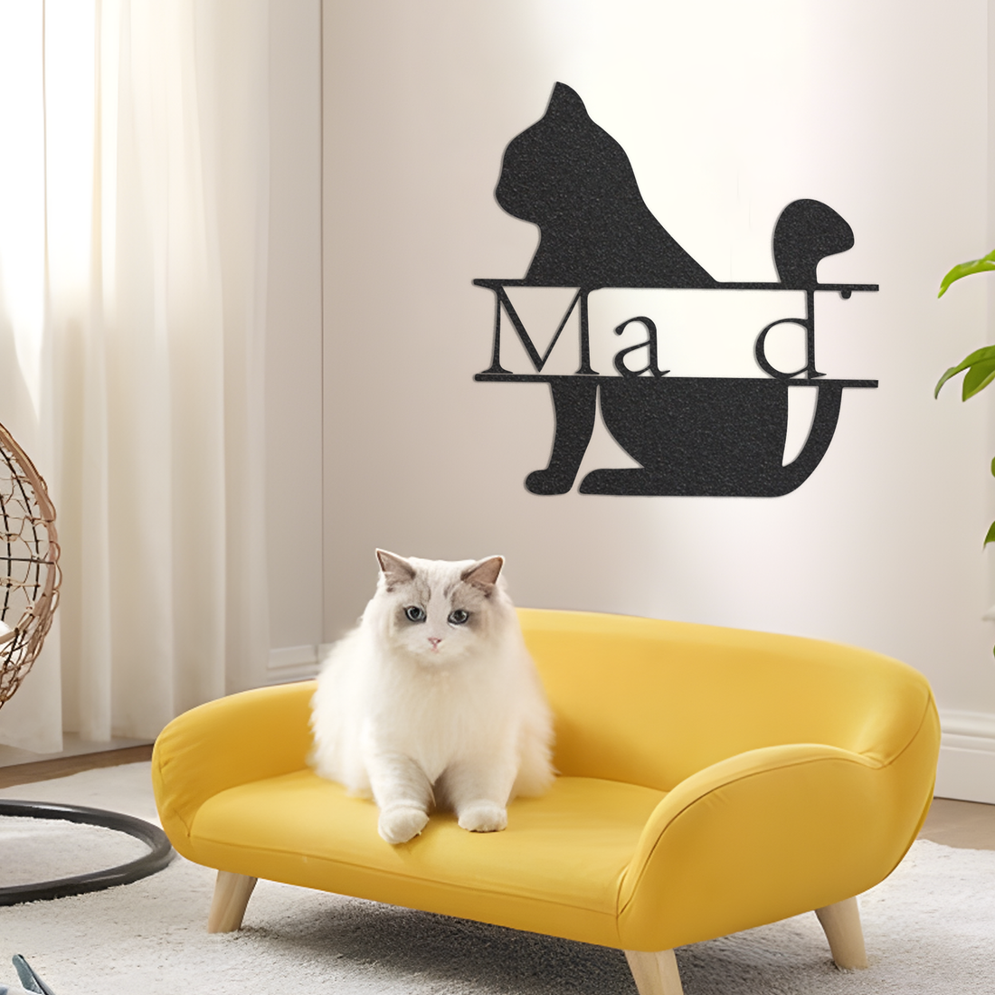 Metal Name Signs, Custom Family Name Signs, Metal Cat Signs for Home Decor, Custom Cat Name Signs, Gifts for Couples, Monogram Home Decor
