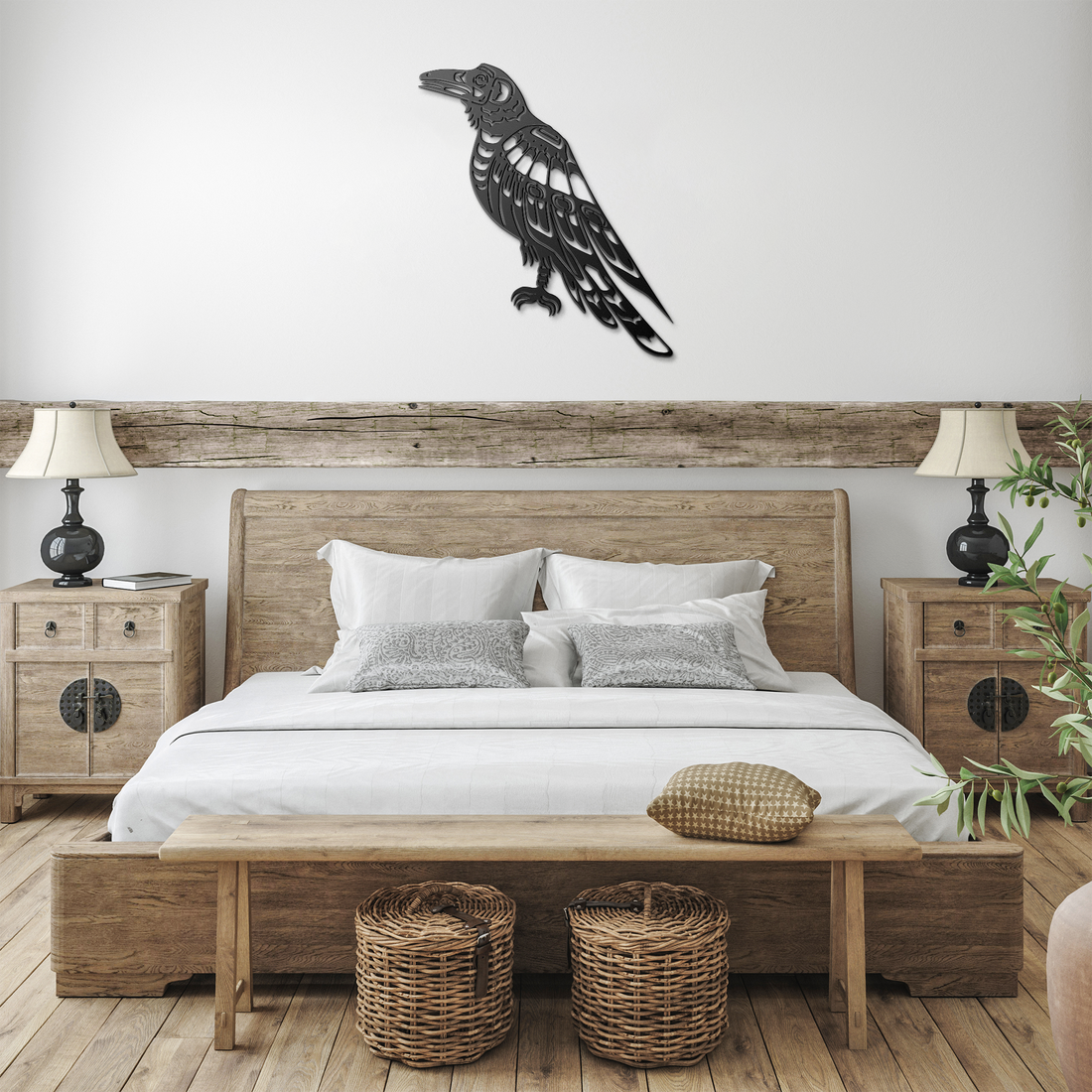 Pacific Northwest Raven Metal Sign