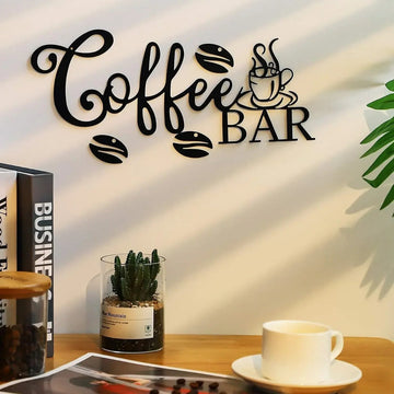 Rustic Metal Coffee Bar Sign – Vintage Hanging Coffee Wall Decor for Kitchen, Café & Home Coffee Station