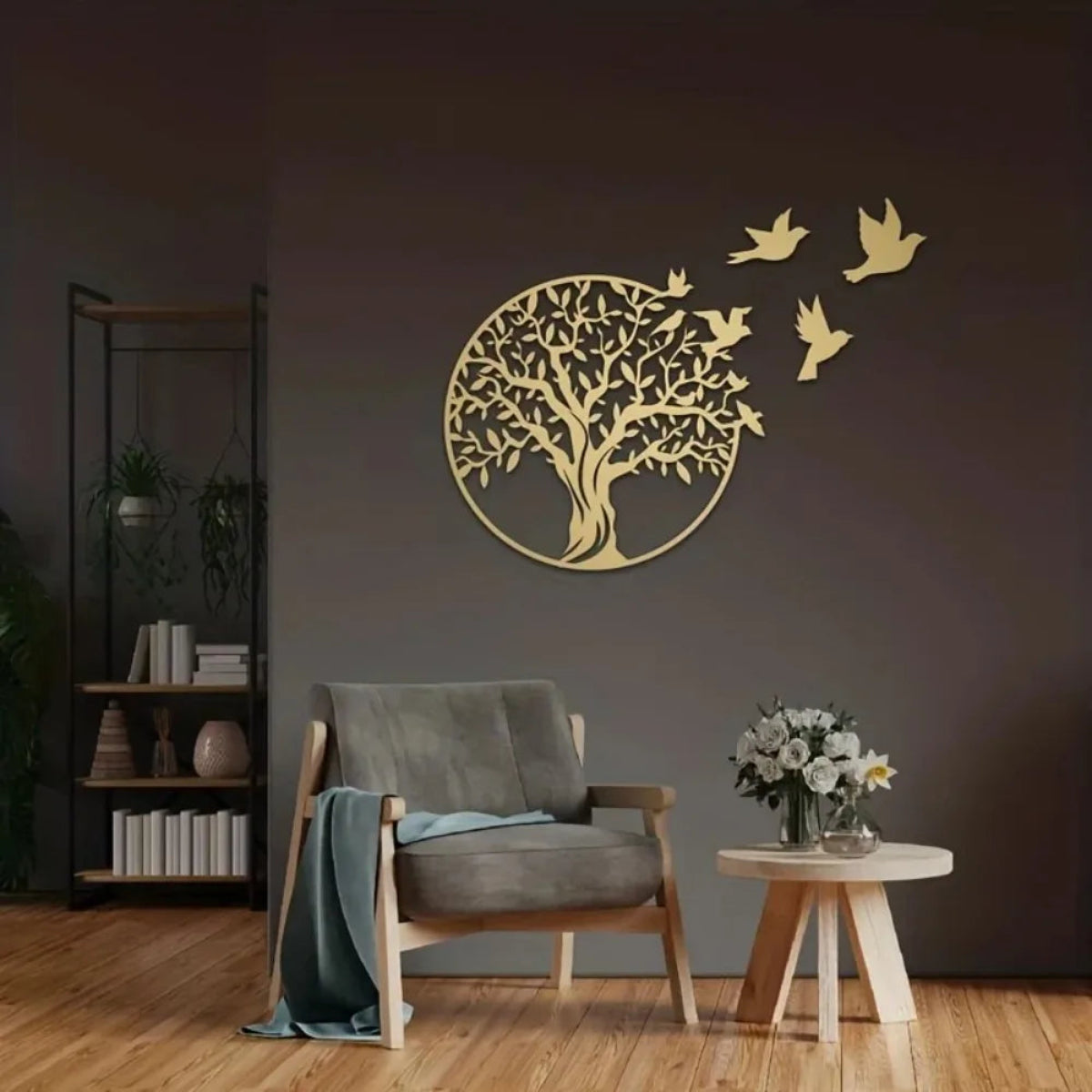 Metal Tree of Life Wall Art – Handcrafted Outdoor & Indoor Decor for Courtyard, Garden, or Living Room | Elegant Metal Sculpture & Anniversary Gift Idea