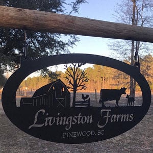 Metal Farm Sign, cattle farm sign,Barn Cow Calf chicken sign,metal barn sign