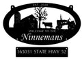 Farm sign with address , farm address sign, 3ft metal farm address sign