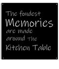 Metal plaque Fondest Memories are made around the table