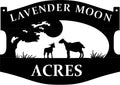 Metal Goat Sign Personalized With Goat And Kid Silhouette