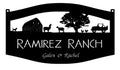 Metal Farm Sign barn HORSE JEEP chickens sign customized with your name