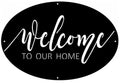 Metal OVAL Welcome to our Home SIGN