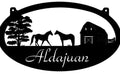Personalized Metal HORSE Sign with BARn and HORSES and YOUR Name
