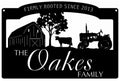 Metal Farm Sign ,TRACTOR BARN farm sign, laser cut farm sign