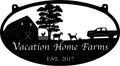 Metal FARM Sign with Fence and chicken, Goat and pickup