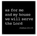 Metal AS For ME and my HOUSE we will serve the Lord metal wall hanging