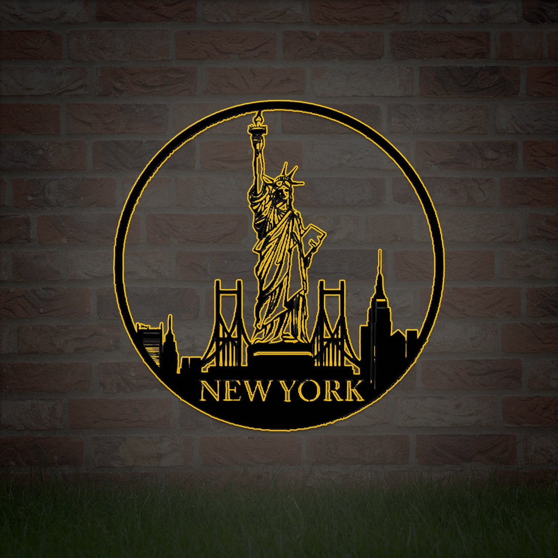 Personalized handmade custom Liberty metal sign, simple vintage art decoration, home wall art decoration, LED wall sconce