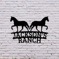 Custom Horse Metal Ranch Sign,Horse Barn Sign,Farmhouse Decor,Outdoor Family Name Sign,Fence,Metal Sign,Custom Metal Ranch Sign,LED Sign