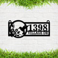Customized garden art decoration, hanging address metal sign, personalized address number door number, house address number, LED sign