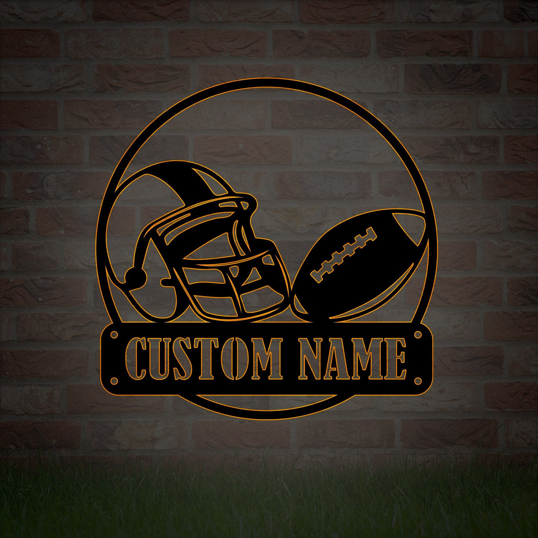 Personalized handmade customFootball Helmet LED Night Light,Kid's Football Decor Lamp,football metal sign,Fathers Day Gift,Wall lamps,Sports