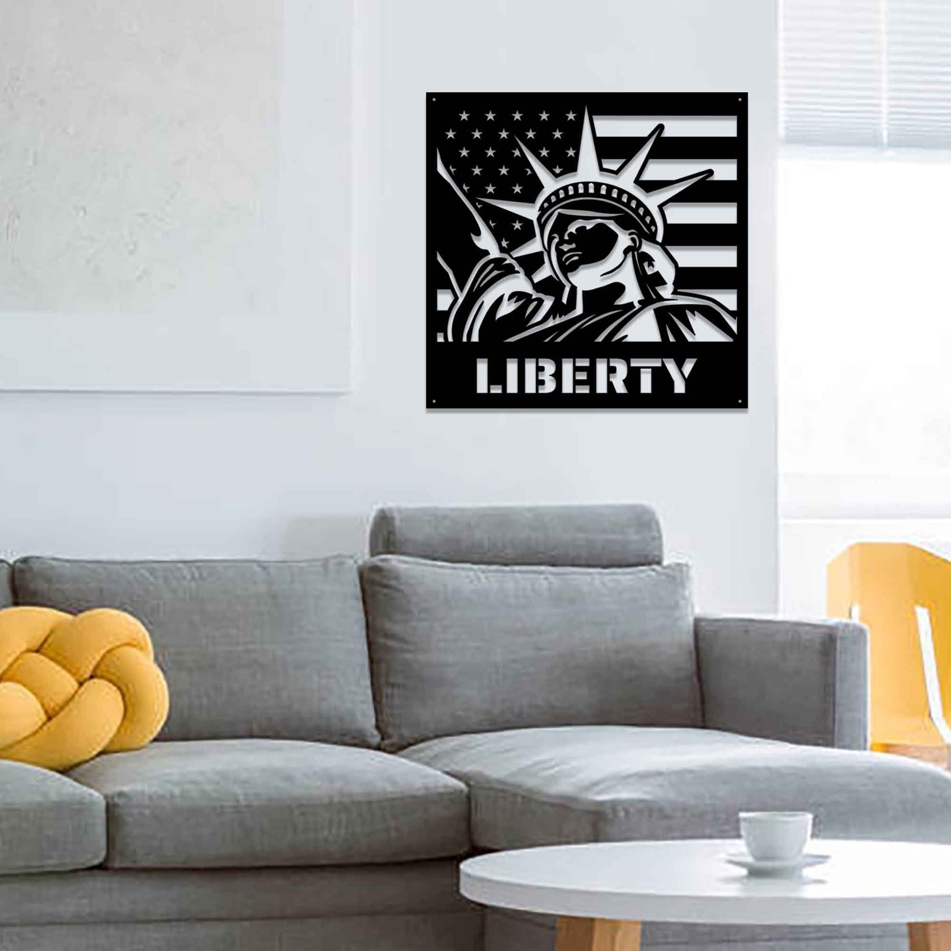 Custom American Flag Workshop Sign | Metal Shop Sign | Dad Shop | Christmas | Garage Sign | USA | Freedom|Lady Liberty|LED Sign