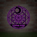 Personalized hand customized Bohemian Wall Art metal signs, Bohemian style art decoration,Yoga Home Office Living Room Decoration,LED Light