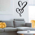 Personalized family name sign/custom heart wall art decor/steel art geometric metal sign/Valentine's Day gift/holiday gift/LED sign