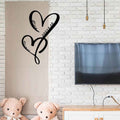 Personalized family name sign/custom heart wall art decor/steel art geometric metal sign/Valentine's Day gift/holiday gift/LED sign