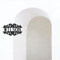 Personalized Metal Name Sign Outdoor Wall Hanging Family Name Sign Alphabet Garden Front Door Wall Art Decoration Housewarming Holiday Gift
