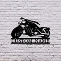 Personalized motorcycle metal wall art, custom motorcycle signs, dealership opening gifts, custom text gifts, dad's gifts, LED light signs