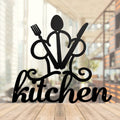 Customized Kitchen Wall Metal Sign, Hollowed Out Kitchen Wall Decor, Metal Wall Hanging, Fork Spoon Knife Wall Sign For Mom, Christmas Gift