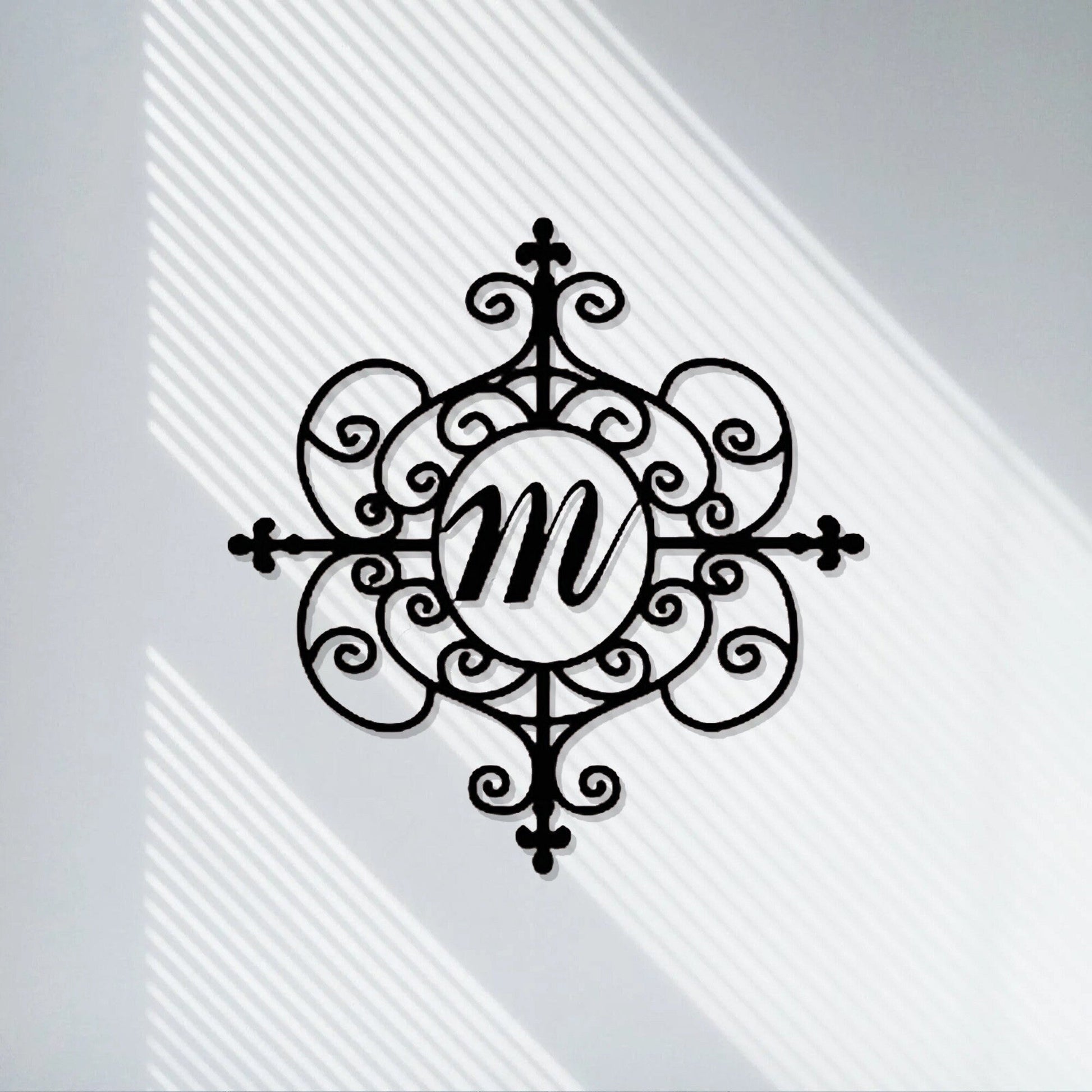 Custom Family Name Metal Sign, Initial Sign, Metal Monogram Sign, Door Hanger, Last Name Sign, Metal Decorative Wall Art,LED Sign