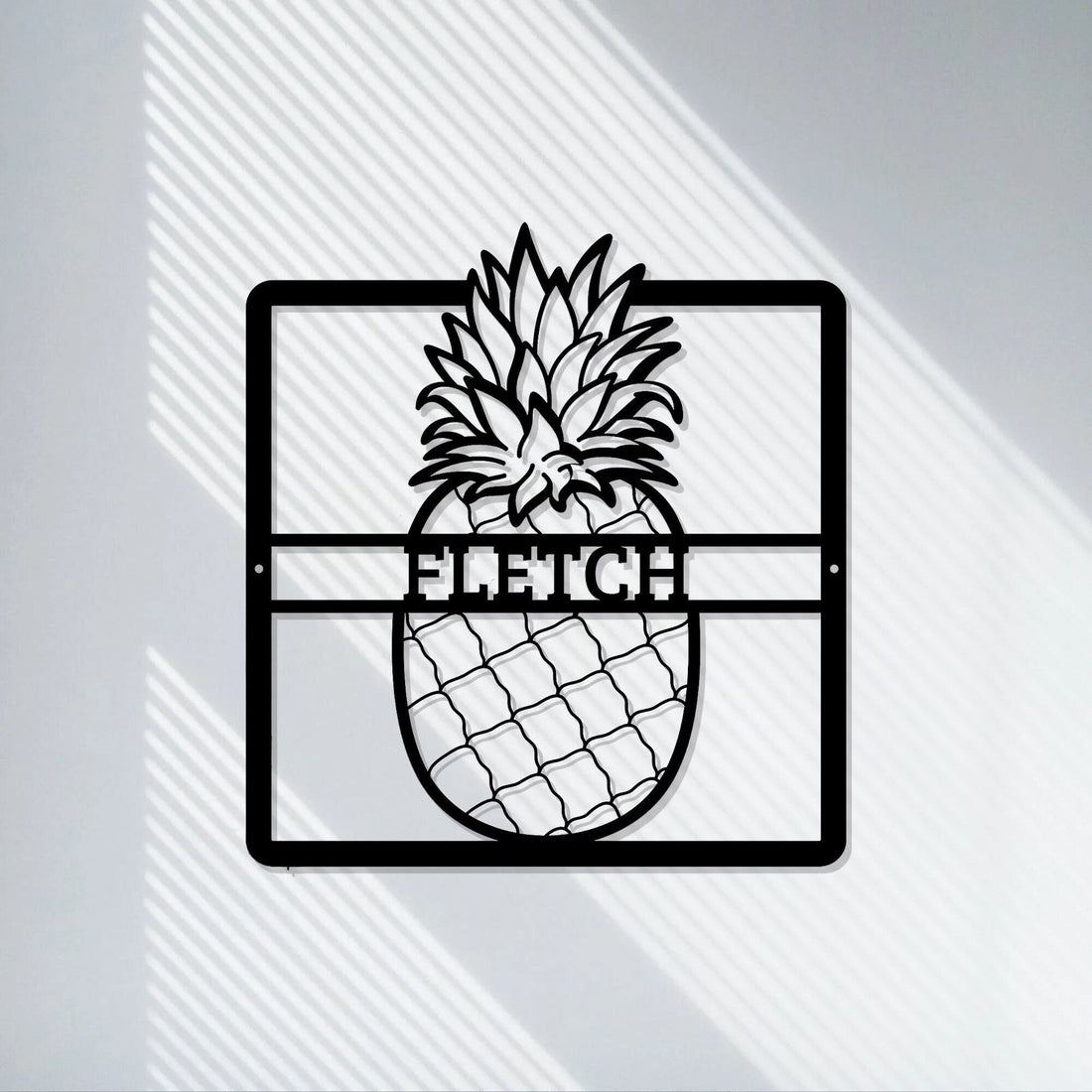 Personalized handmade Custom Metal Address Sign/PineappleMetal House Numbers/Pineapple Decor/Hawaiian Tropical Decor/Housewarming/LED Sign