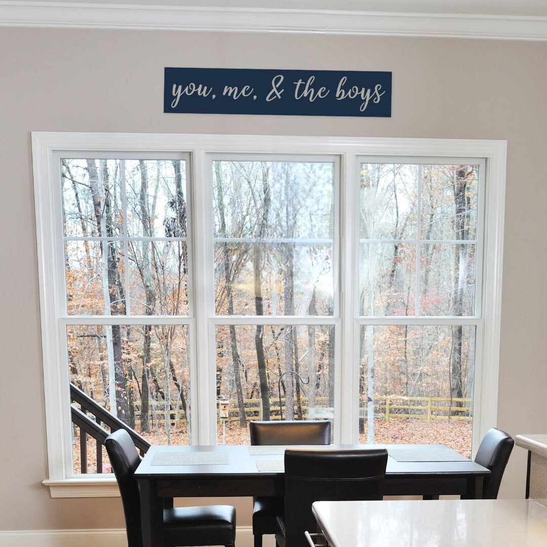 You Me and The Boys Metal Wall Decor, Living Room Decor, Family Sign, Mom Gift, Boy Mom Gift, Gifts for Mom, Metal Sign, Home Decor,
