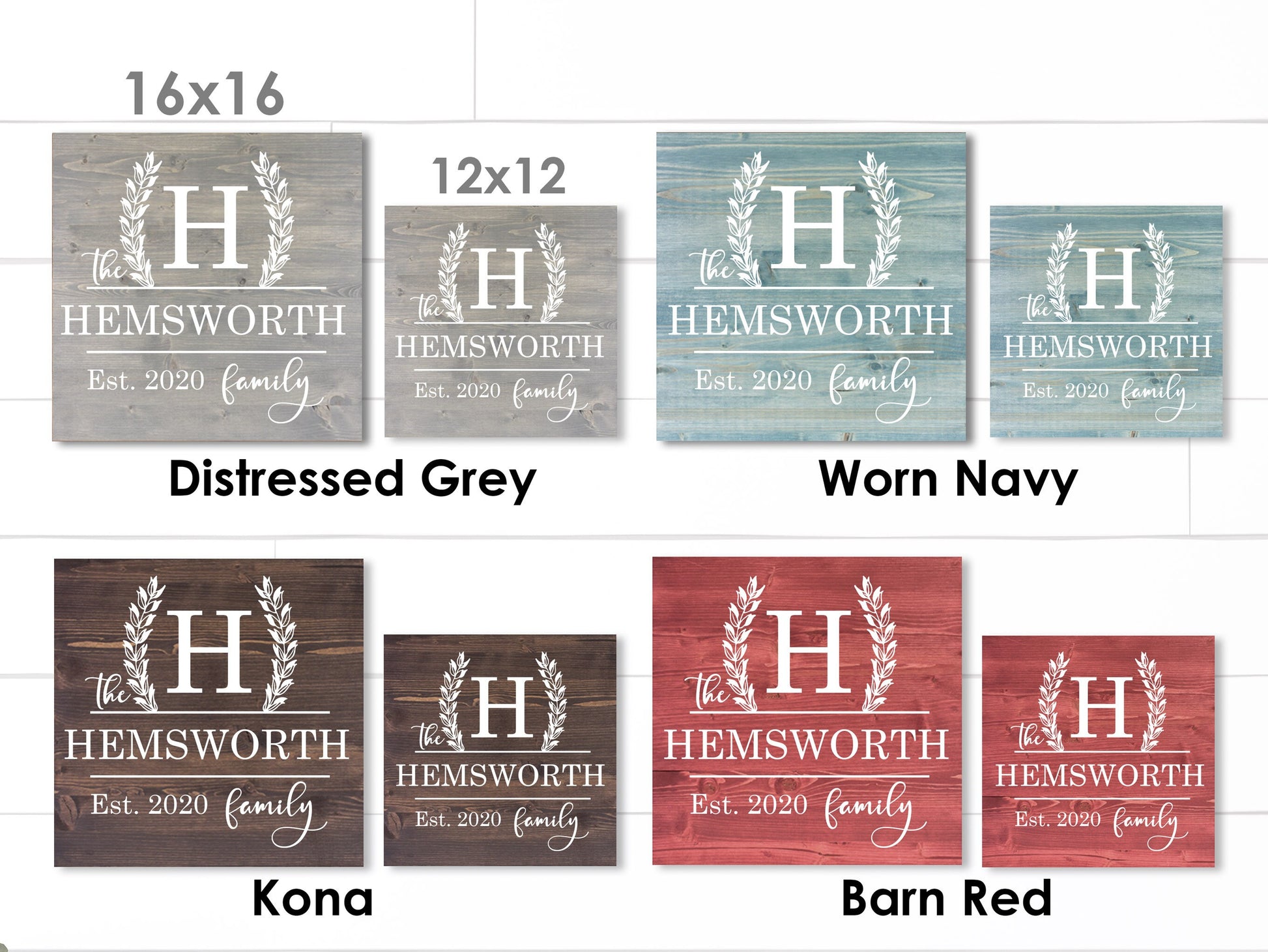 Family Name Wood Sign | Personalized Wooden Sign | Established Sign