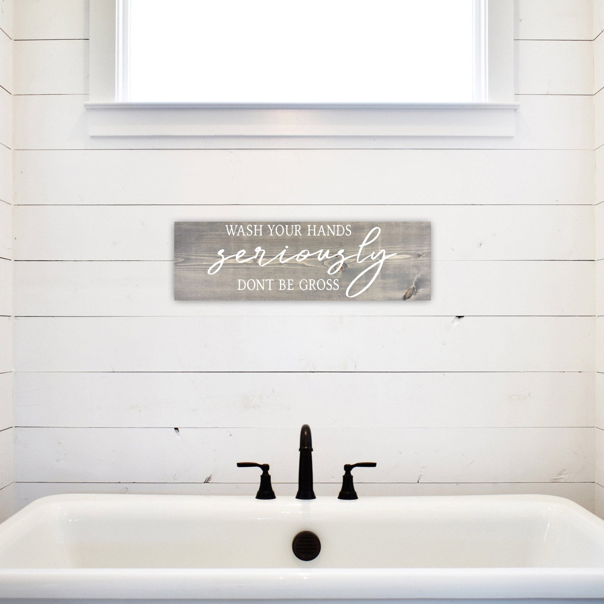 Bathroom Funny Sign | Wood Sign | Wash Your Hands Seriously Don't Be Gross