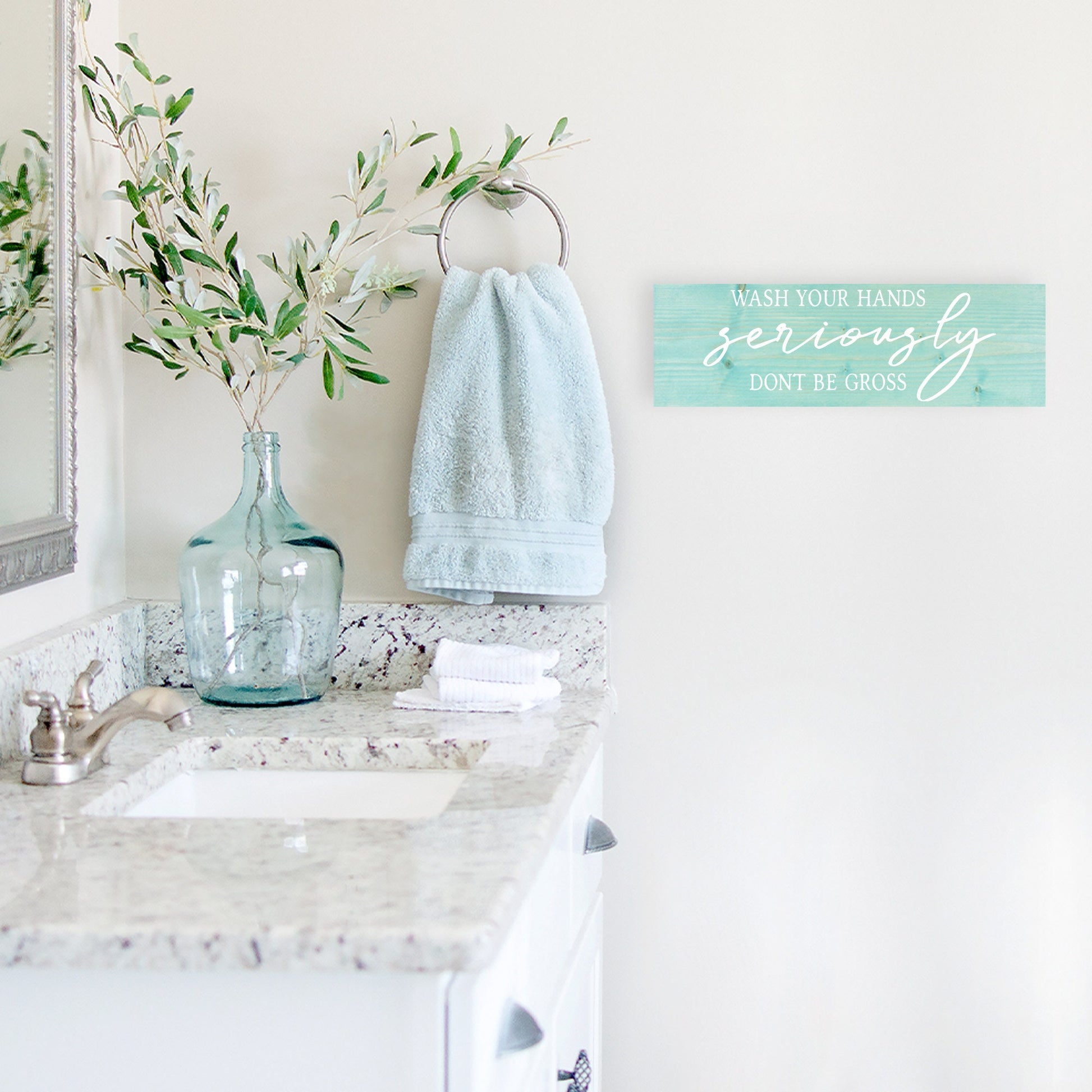 Bathroom Funny Sign | Wood Sign | Wash Your Hands Seriously Don't Be Gross